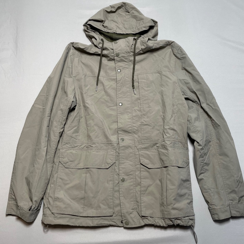 George Mens Hooded Utility Jacket Size M Lightweight Outdoor Hiking Travel‎